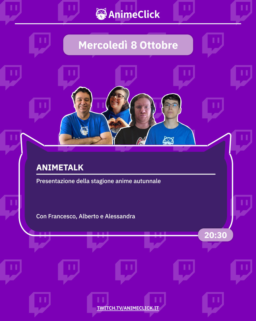 AnimeClick su Twitch: programma dal 6 al 12 ottobre